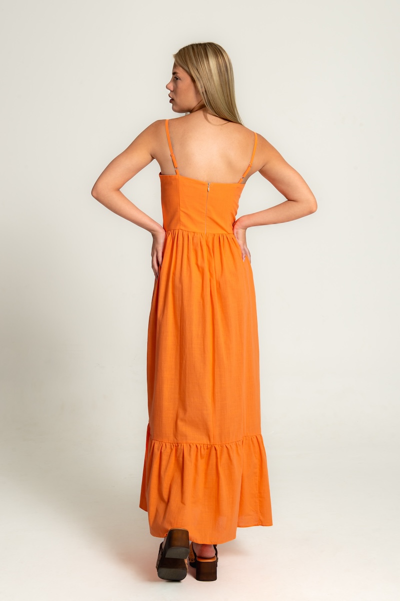 chinese dress ladies Darla Maxi Linen Dress – DOLLY main image 0