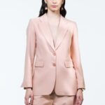 LETITIA blejzer u boji kajsije, prikazan spreda.